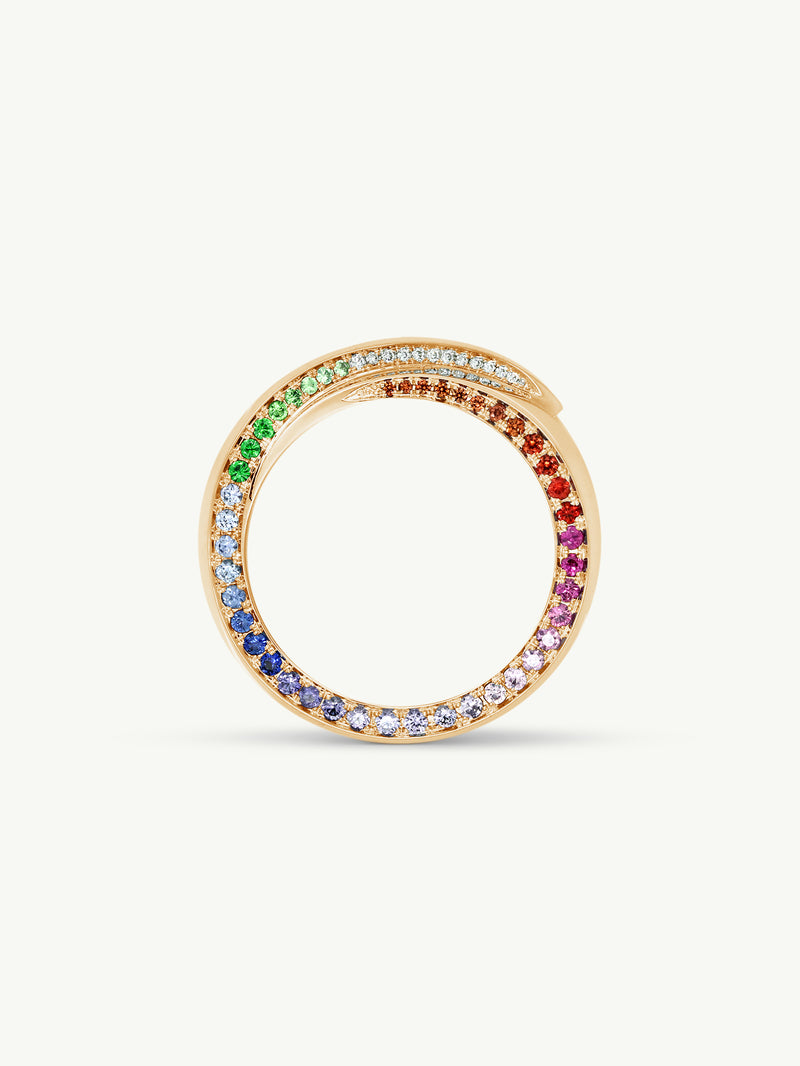 Sand Rings Sahara MAREI Sahara Oasis Ring With Diamonds & Ombré Sapphires In 18K Yellow ...