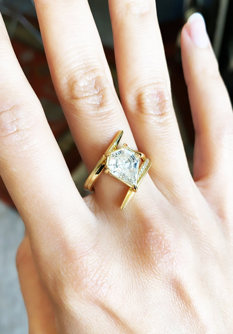 Shield Diamond Prism Ring – Emily Warden Designs