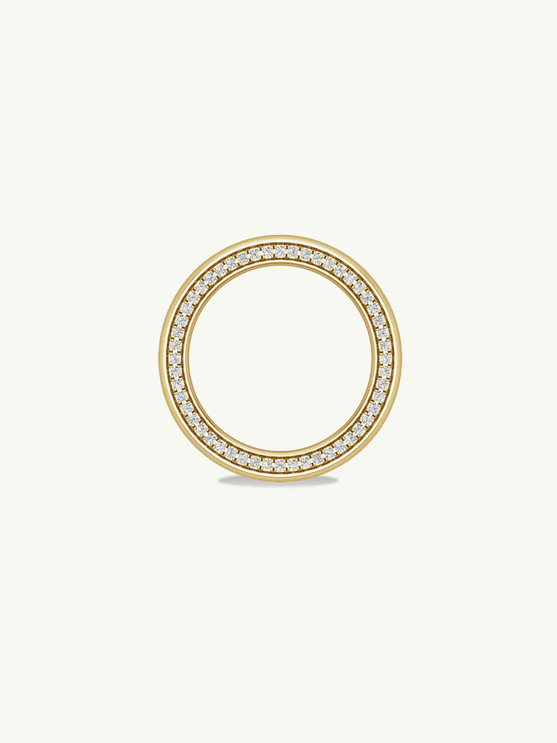Ignis Extra-Wide Diamond & Sapphire Edge Accented Band In 18K Yellow Gold - 8MM - for Jeffrey Hansen