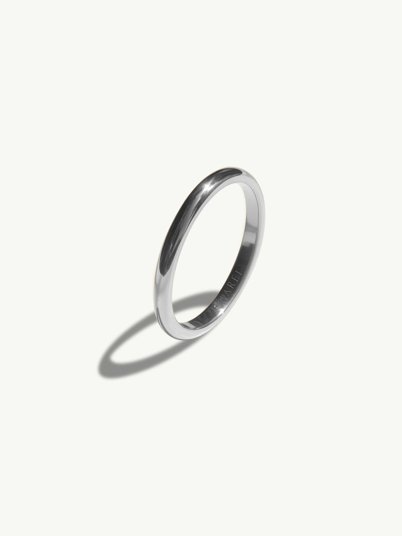 Half Round Classic Band Ring, 2mm