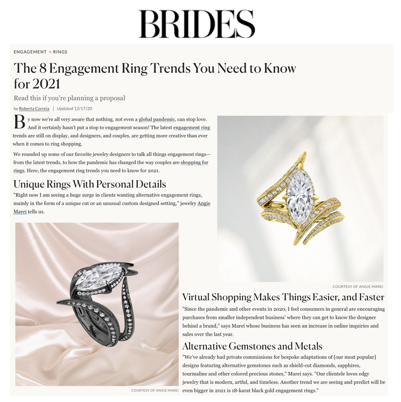 Ayla Arabesque Ring With Pavé-Set Brilliant White Diamonds & Enamel In 18K White Gold