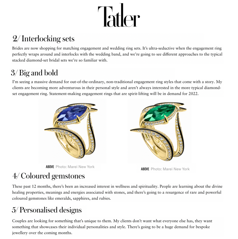 Ayla Arabesque Brilliant Marquise-Cut Emerald Ring With Pavé White Diamonds & Enamel In 18K White Gold