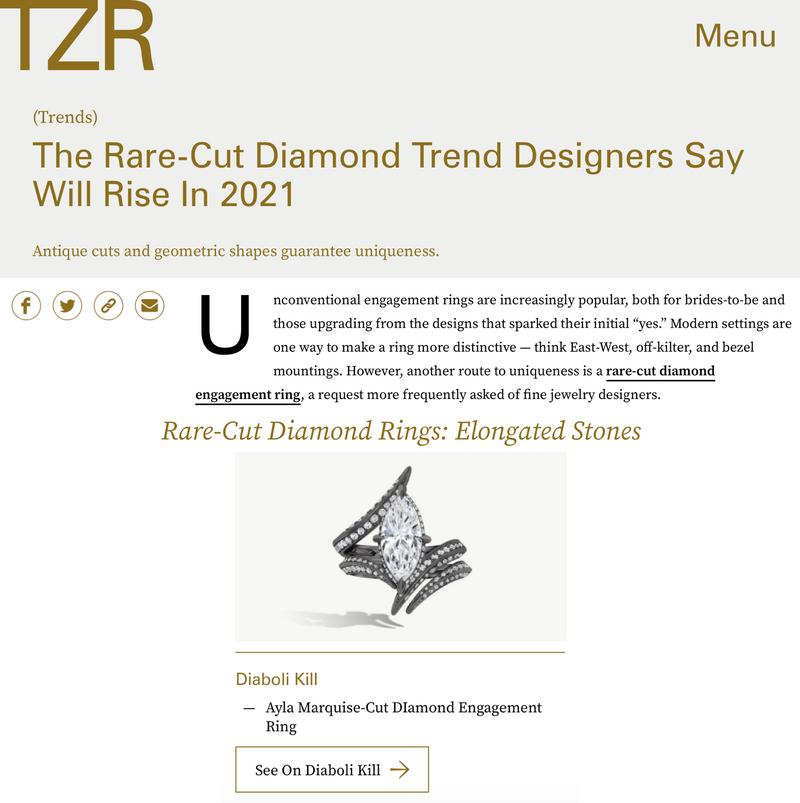 Rose cut sales diamond trend
