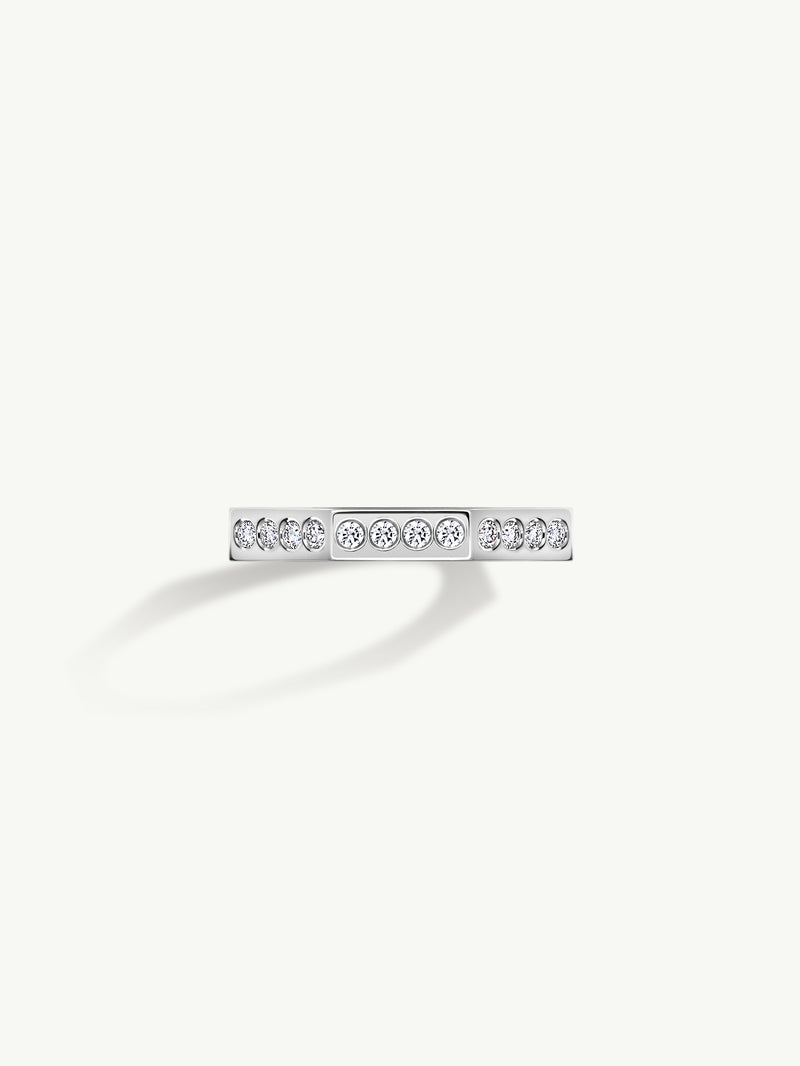 Octavian Brilliant White Diamond Eternity Ring In 18K White Gold