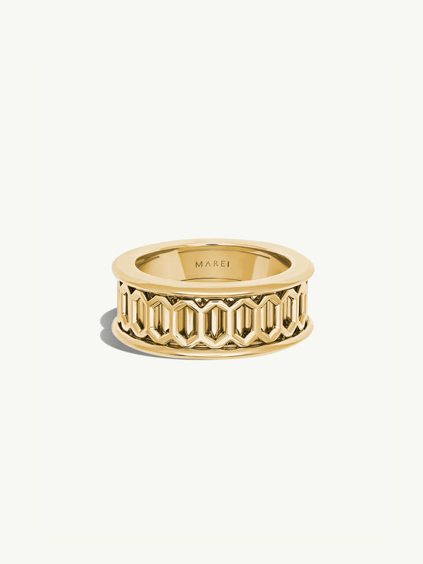 Amanti Infinity Spinning Ring In 18K Yellow Gold