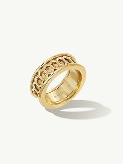 Amanti Infinity Spinning Ring In 18K Yellow Gold