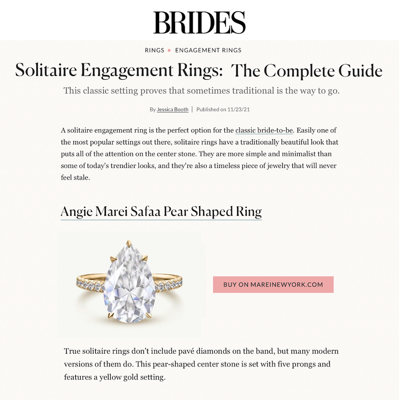 Safaa Pear-Shaped Brilliant Cut White Diamond Engagement Ring In 18K Blackened Gold