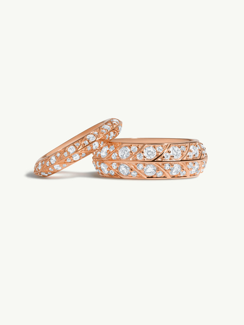 Palmyra Eternity Band With Brilliant White Diamonds In 18K Rose Gold, 8mm