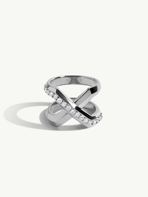 Infinity Midi Ring 1/15 ct tw Diamonds Sterling Silver | Jared