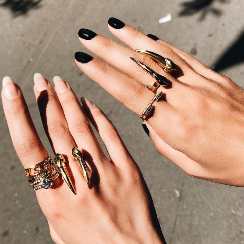 Damian Brevis Horn Talisman Ring In Yellow Gold Vermeil