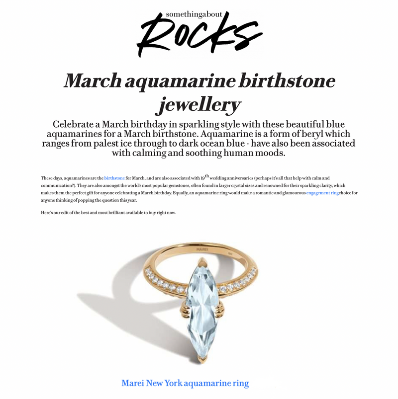 Marei Diamond Halo Marquise-Cut Blue Aquamarine Engagement Ring In Platinum