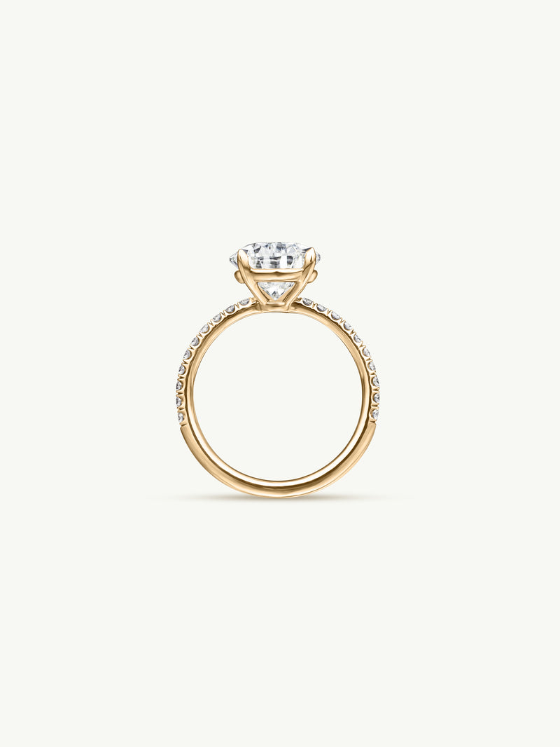 Marei Safaa Pear-Shaped Diamond Engagement Ring in 18K Yellow Gold - img2