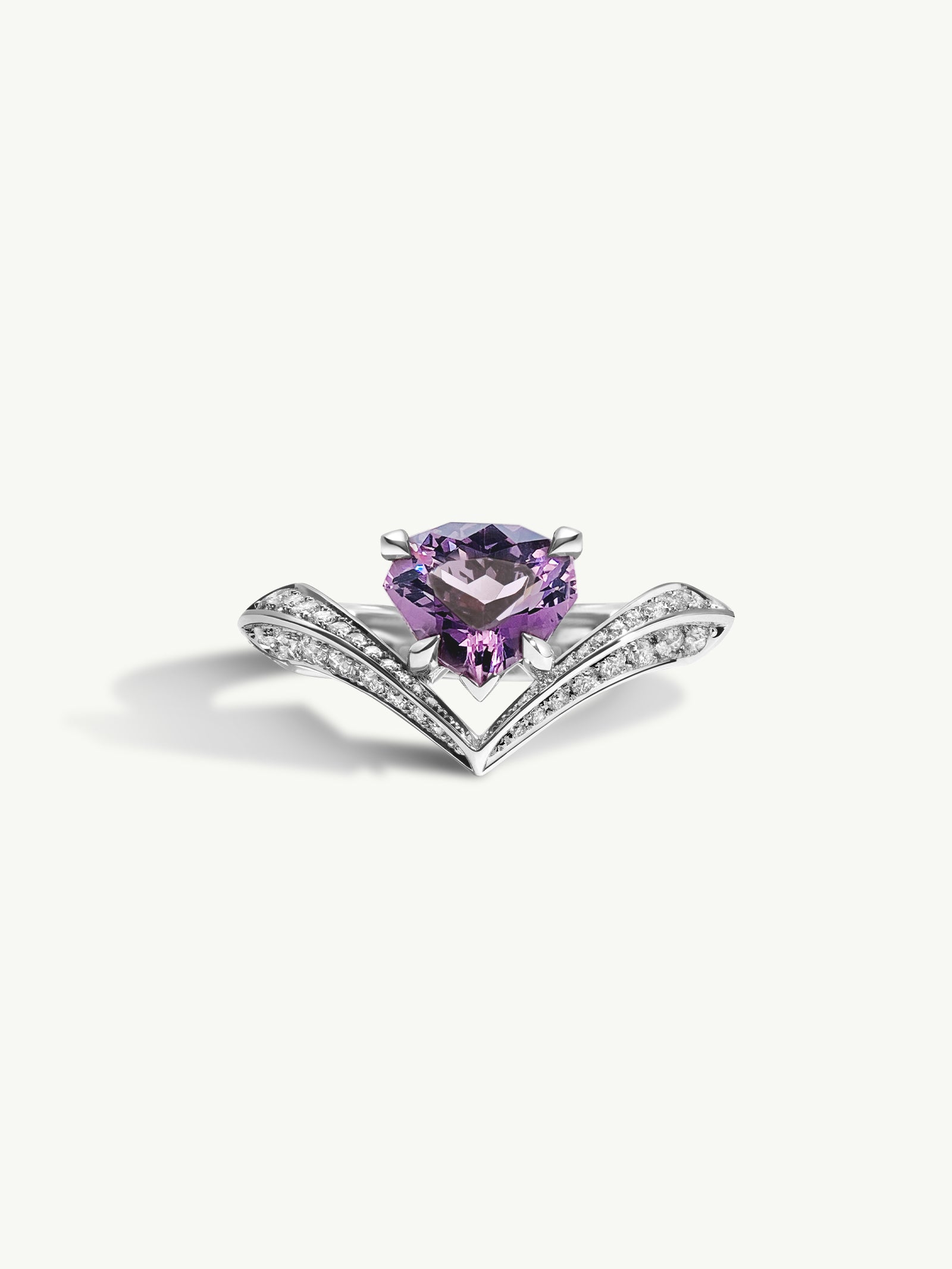 MAREI Dorian Engagement Ring with Purple Spinel & White Diamonds In 18K  White Gold – MAREI New York