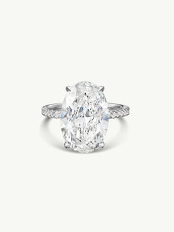 Marei Suma Oval-Shaped Diamond Engagement Ring in Platinum - Image 1