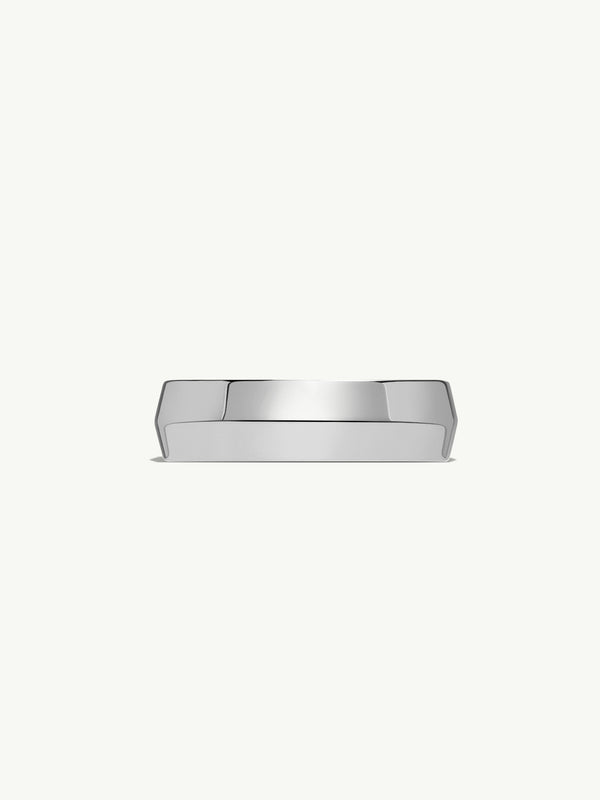 Eterno Knife Edge Wedding Ring With Hidden Diamond In Platinum, 6mm