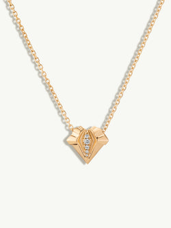 Alexandria Pendant Necklace With Brilliant Pavé-Set Diamonds In 18K Yellow Gold, 13mm