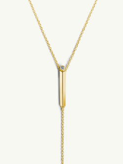 Aracelis Diamond Lariat Necklace in 18K Yellow Gold