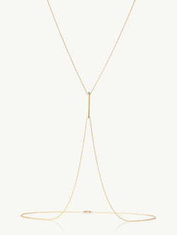 Aracelis Diamond Body Chain Necklace in Yellow Gold