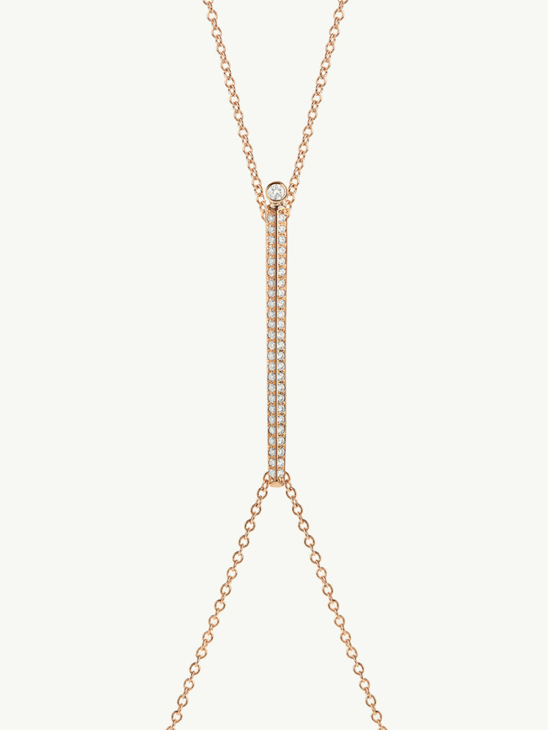 Aracelis Body Chain Necklace With Brilliant Pavè-Set Diamonds in 18K R –  MAREI New York