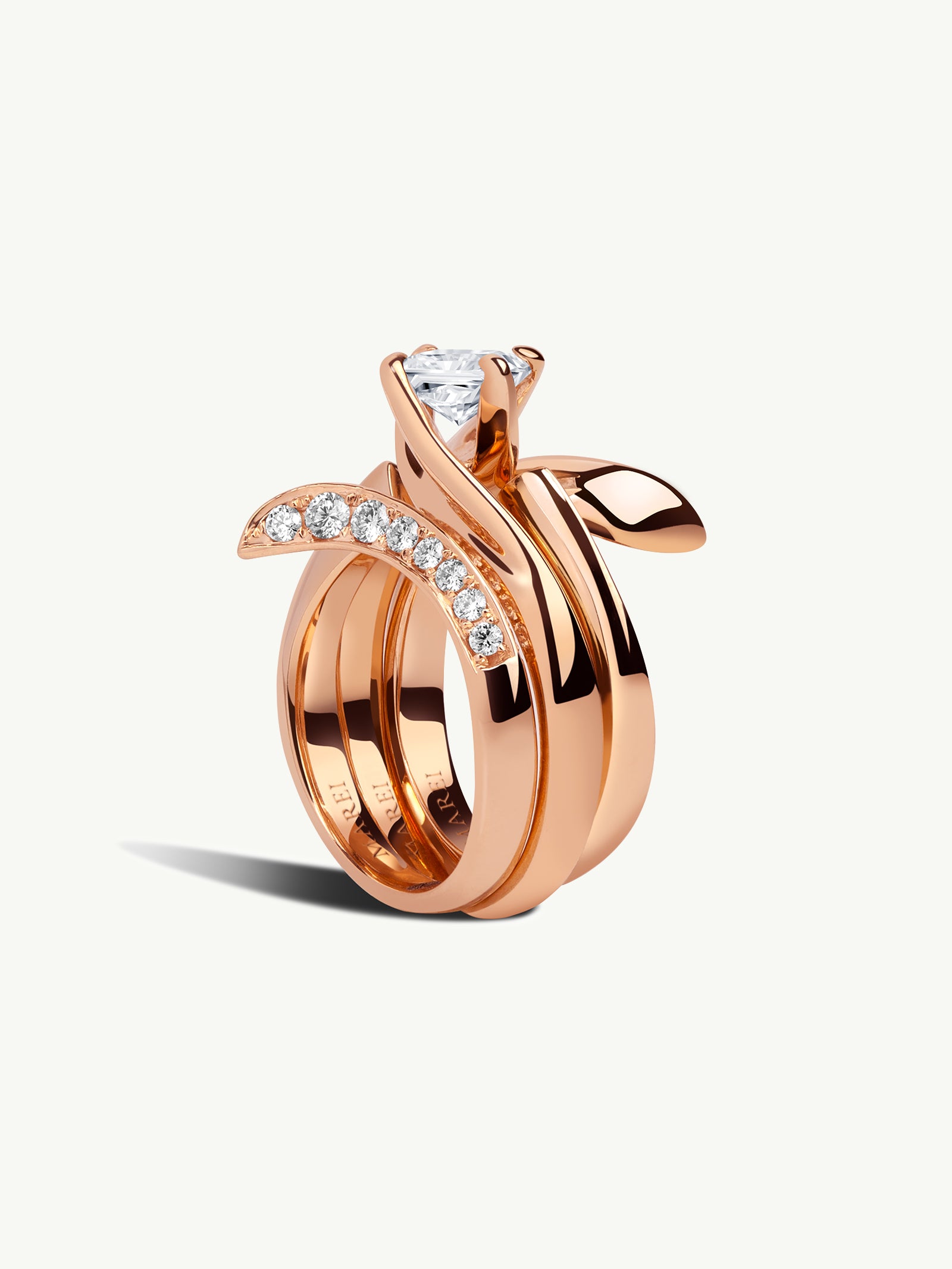 MAREI Pythia Princess-Cut Diamond Engagement Ring In 18K Rose Gold – MAREI  New York