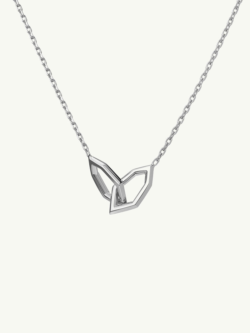 Amanti Necklace In 18K White Gold