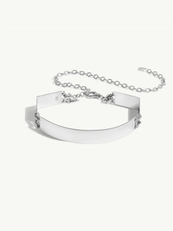 Roman Chain Choker Necklace In Sterling Silver