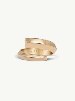 Pythia Serpentine Coil Men's Ring In 18K Yellow Gold, 14mm